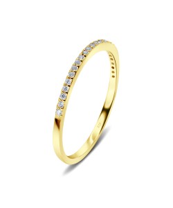 Gold Plated CZ Silver Ring NSR-2422-GP